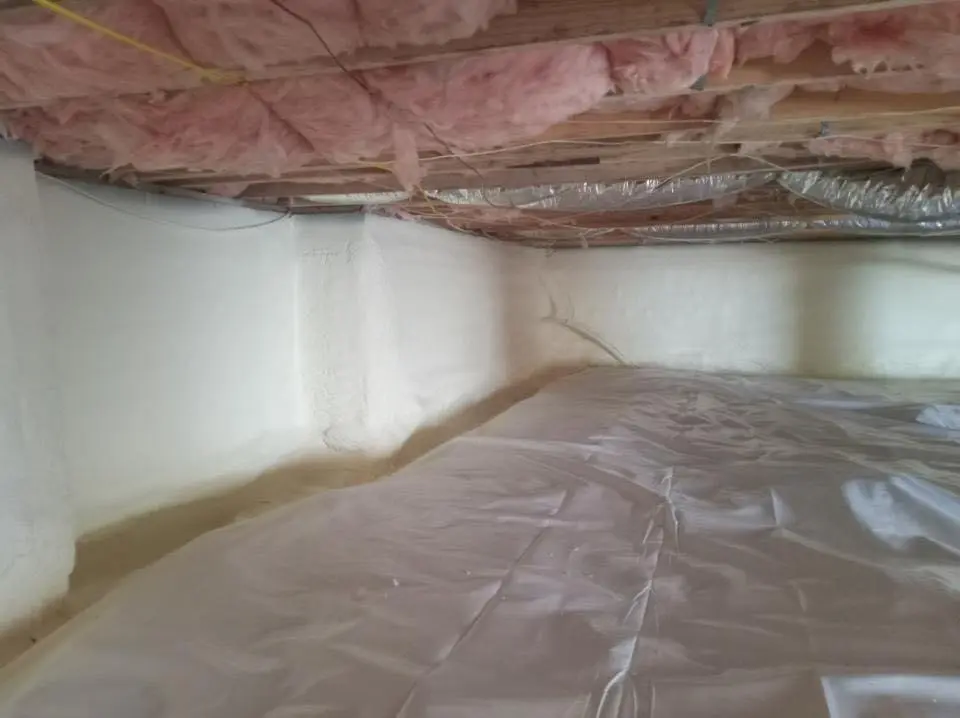 Crawl space encapsulation with closed-cell spray foam for Attic Insulation in West Deer