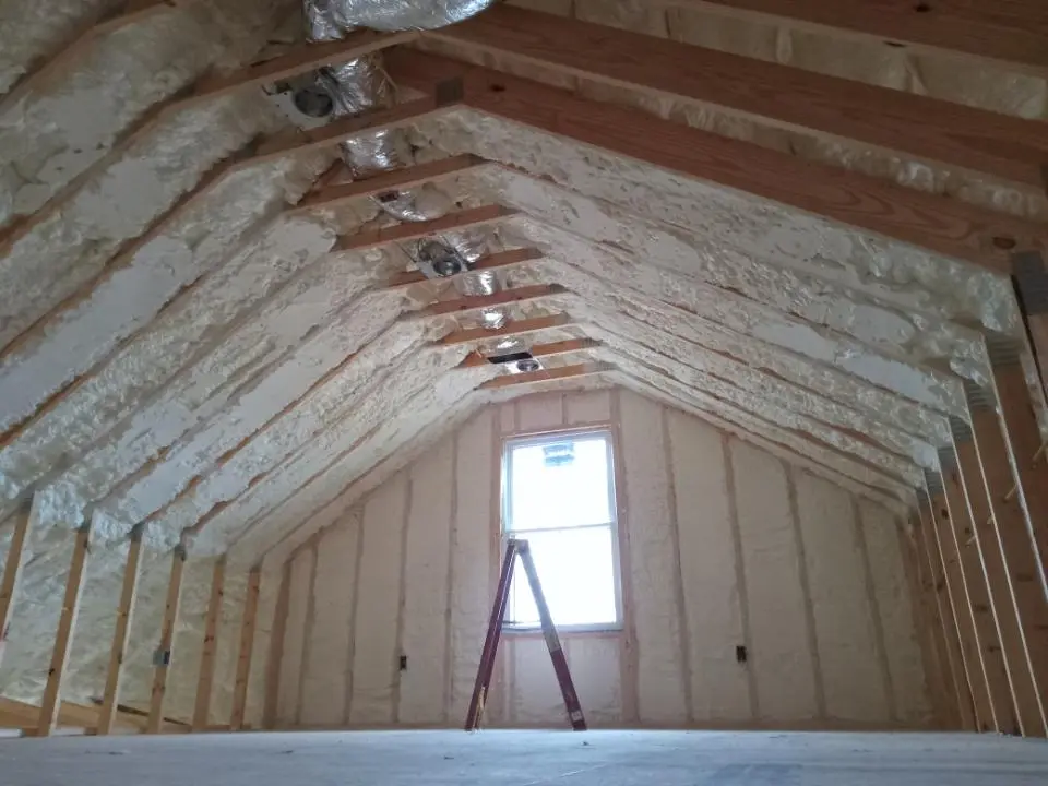 Spray foam roofing application for Crawl Space Insulation project in West Deer